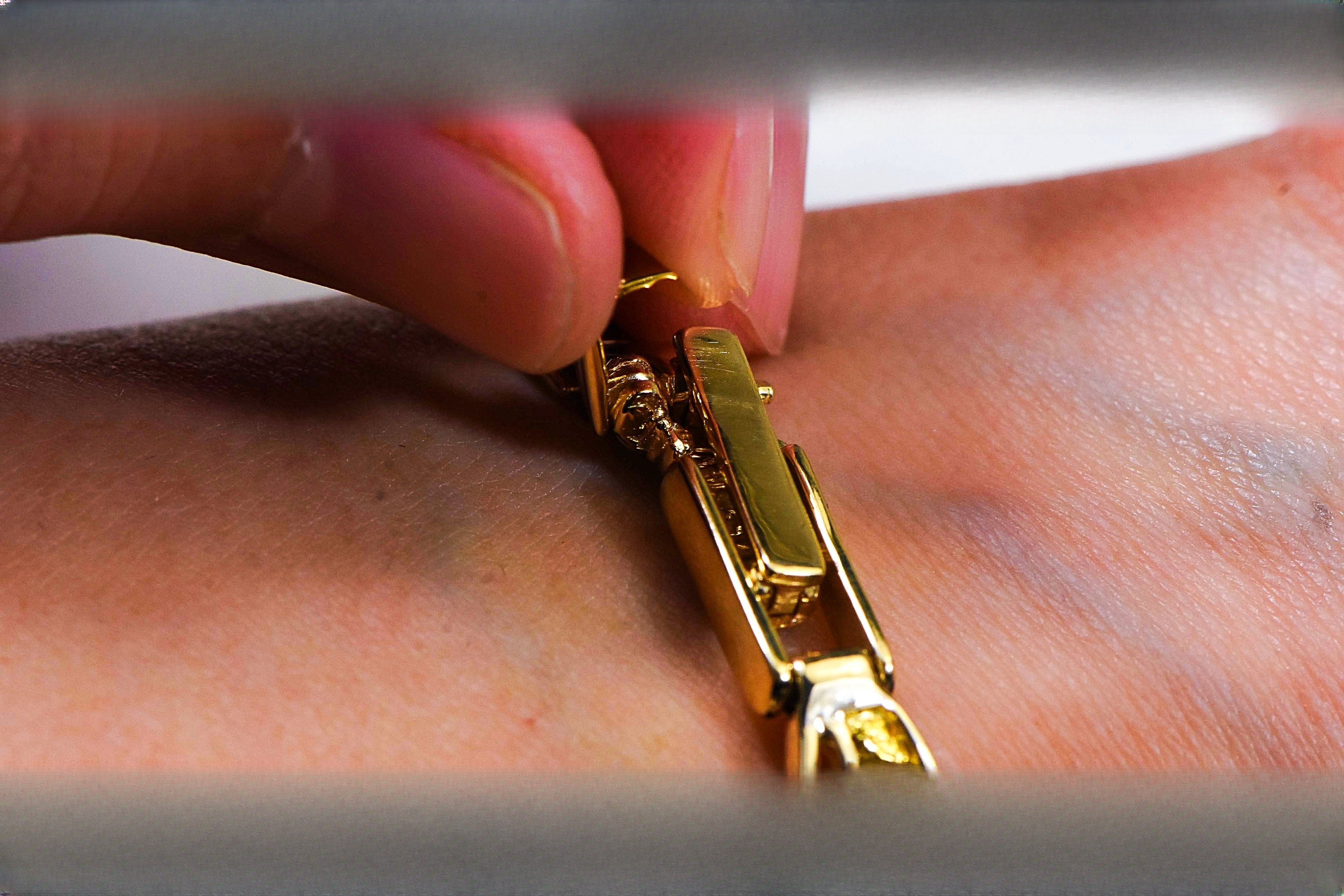 Gold Quartz Bracelet "Orocal" BWB24OLQ Genuine Hand Crafted Jewelry - 14K Gold Casting