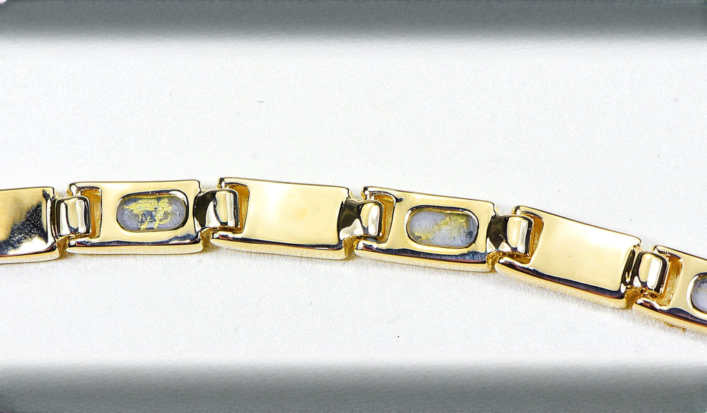 Gold Quartz Bracelet "Orocal" B6MM7N7Q Genuine Hand Crafted Jewelry - 14K Gold Casting