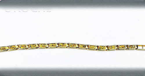 Gold Nugget Bracelet "Orocal" B6MM14L Genuine Hand Crafted Jewelry - 14K Gold Casting