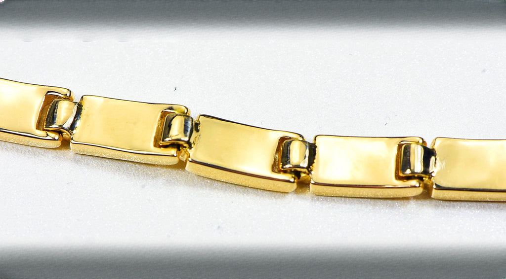 Gold Nugget Bracelet "Orocal" B6MM14L Genuine Hand Crafted Jewelry - 14K Gold Casting