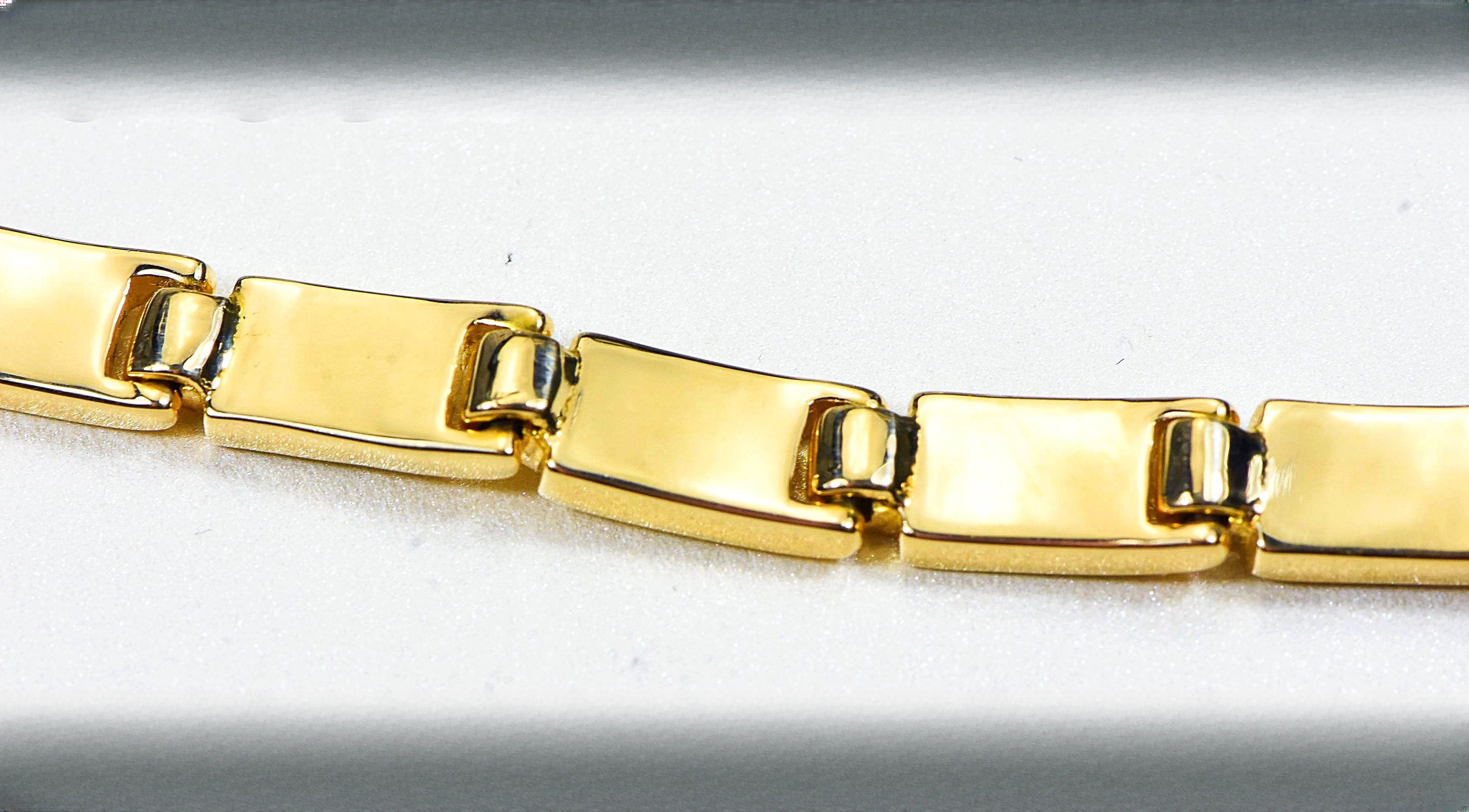 Gold Nugget Bracelet "Orocal" B6MM14L Genuine Hand Crafted Jewelry - 14K Gold Casting