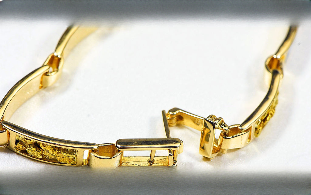 Gold Quartz Bracelet "Orocal" B5.5MMOLQ Genuine Hand Crafted Jewelry - 14K Gold Casting
