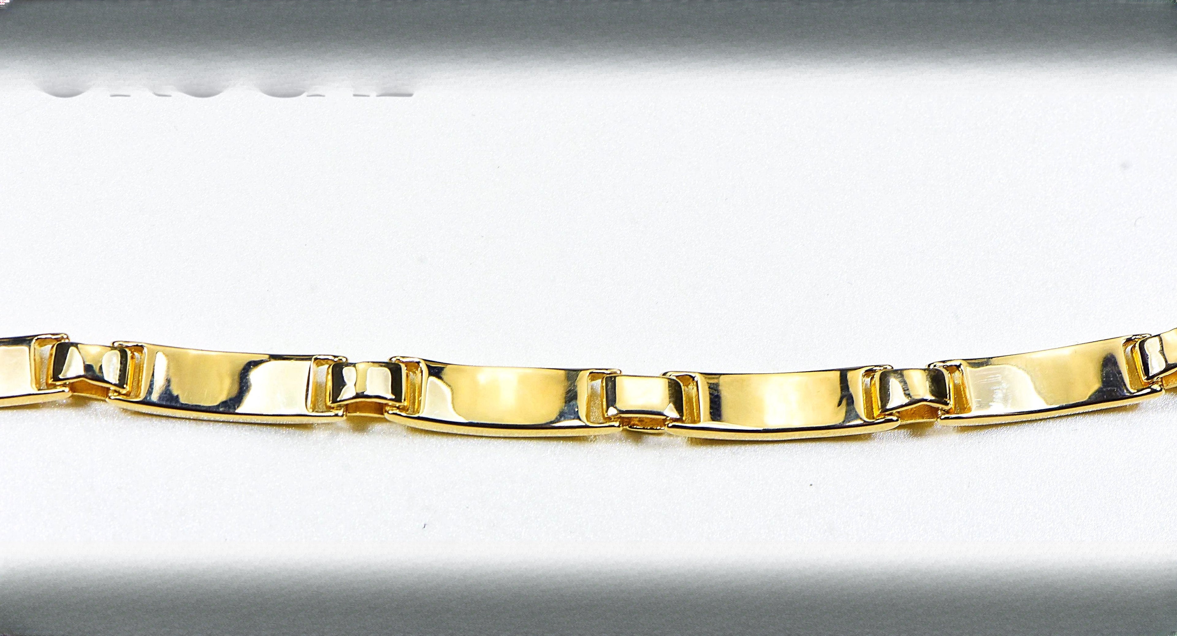 Gold Quartz Bracelet "Orocal" B5.5MMOLQ Genuine Hand Crafted Jewelry - 14K Gold Casting