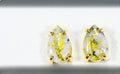 Gold Quartz Earrings "Orocal" E10*7Q Genuine Hand Crafted Jewelry - 14K Gold Casting