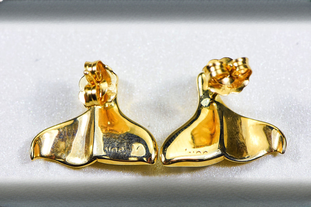Gold Quartz Earrings "Orocal" EDLWT12Q Genuine Hand Crafted Jewelry - 14K Gold Casting