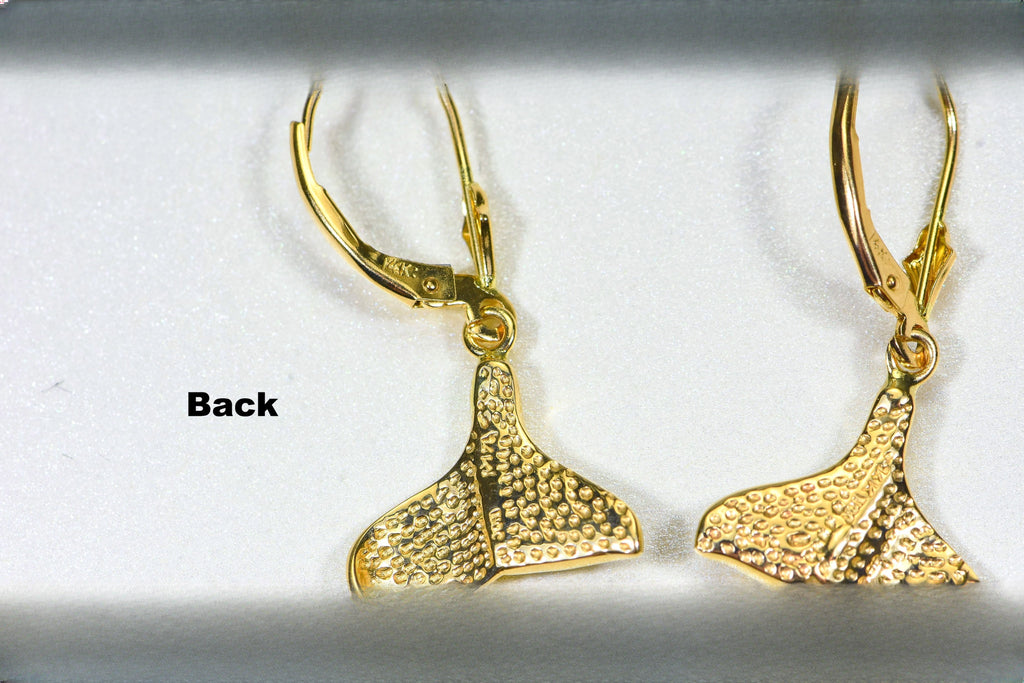 Gold Quartz Earrings "Orocal" EDLWT12Q/LB Genuine Hand Crafted Jewelry - 14K Gold Casting