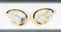 Gold Quartz Earrings "Orocal" EBR1SHQ Genuine Hand Crafted Jewelry - 14K Gold Casting