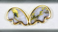 Gold Quartz Earrings "Orocal" EBR1MHQ Genuine Hand Crafted Jewelry - 14K Gold Casting
