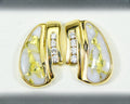 Gold Quartz Earrings "Orocal" EDL47D16Q Genuine Hand Crafted Jewelry - 14K Gold Casting