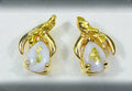 Gold Quartz Earrings "Orocal" EN792SNQ Genuine Hand Crafted Jewelry - 14K Gold Casting