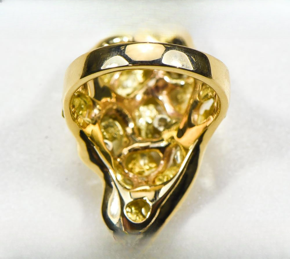 Gold Nugget Women's Ring "Orocal" RL382D33 Genuine Hand Crafted Jewelry - 14K Casting