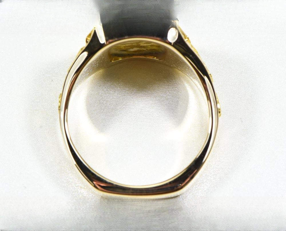 Gold Quartz Ring "Orocal" RM760Q Genuine Hand Crafted Jewelry - 14K Gold Casting