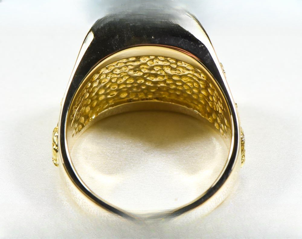 Gold Quartz Ring "Orocal" RM1004Q Genuine Hand Crafted Jewelry - 14K Gold Casting