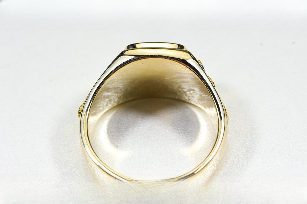 Gold Quartz Ring "Orocal" RM774NQ Genuine Hand Crafted Jewelry - 14K Gold Casting