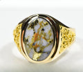 Gold Quartz Ring "Orocal" RM675Q Genuine Hand Crafted Jewelry - 14K Gold Casting