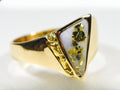 Gold Quartz Ring "Orocal" RLL1024NQ Genuine Hand Crafted Jewelry - 14K Gold Casting