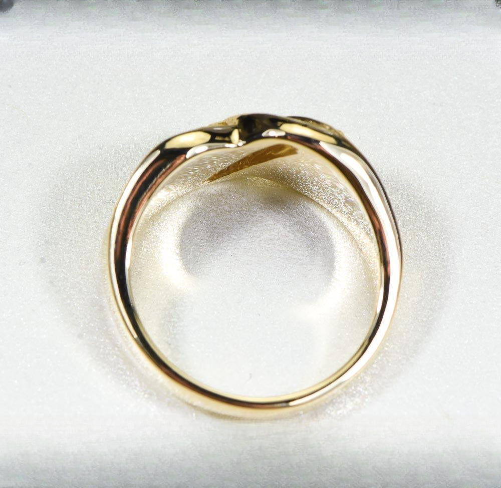 Gold Nugget Women's Ring "Orocal" RL782D15N Genuine Hand Crafted Jewelry - 14K Casting