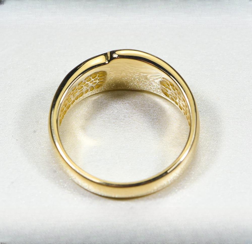 Gold Quartz Ring "Orocal" RL882D8NQ Genuine Hand Crafted Jewelry - 14K Gold Casting
