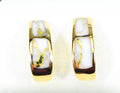 Gold Quartz Earrings "Orocal" EH41Q Genuine Hand Crafted Jewelry - 14K Gold Casting