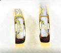 Gold Quartz Earrings "Orocal" EH36Q Genuine Hand Crafted Jewelry - 14K Gold Casting