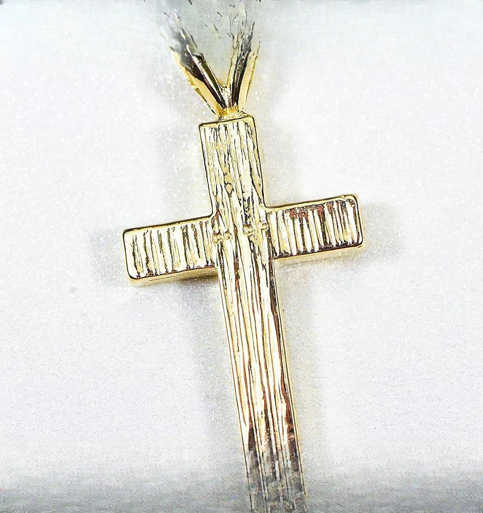 Gold Quartz Pendant "Orocal" PCR9QX Genuine Hand Crafted Jewelry - 14K Gold Casting
