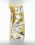 Gold Quartz Pendant "Orocal" PN798DQX Genuine Hand Crafted Jewelry - 14K Gold Yellow Gold Casting