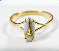 Gold Quartz Women's Ring "Orocal" RL645Q Genuine Hand Crafted Jewelry - 14K Gold Casting