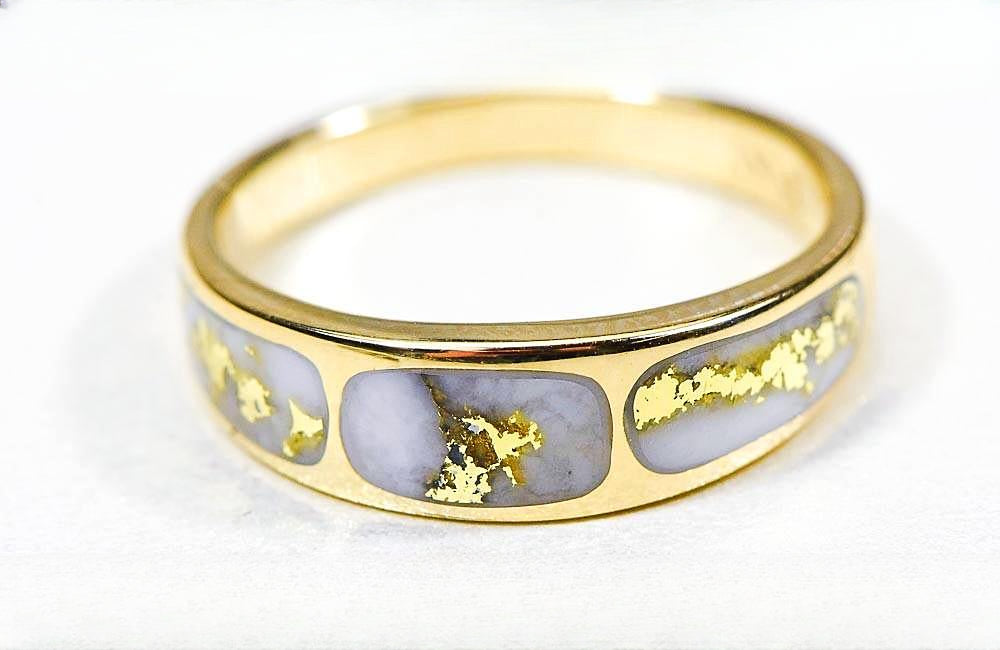 Gold Quartz Women's Ring "Orocal" RL653Q Genuine Hand Crafted Jewelry - 14K Gold Casting
