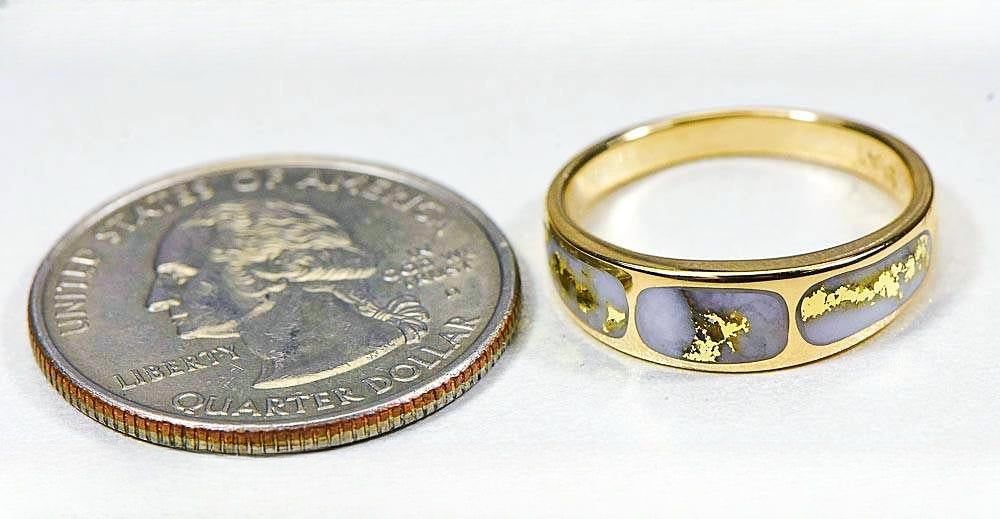Gold Quartz Women's Ring "Orocal" RL653Q Genuine Hand Crafted Jewelry - 14K Gold Casting