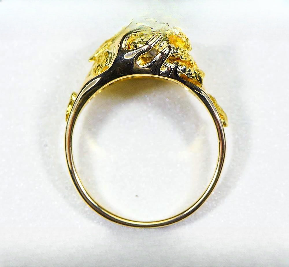 Gold Quartz Women's Ring "Orocal" RL659Q Genuine Hand Crafted Jewelry - 14K Gold Casting