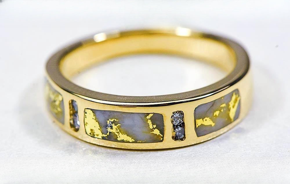 Gold Quartz Women's Ring "Orocal" RL733D8Q Genuine Hand Crafted Jewelry - 14K Gold Casting