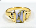 Gold Quartz Women's Ring "Orocal" RL743D6Q Genuine Hand Crafted Jewelry - 14K Gold Casting