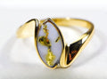 Gold Quartz Women's Ring "Orocal" RL972Q Genuine Hand Crafted Jewelry - 14K Gold Casting