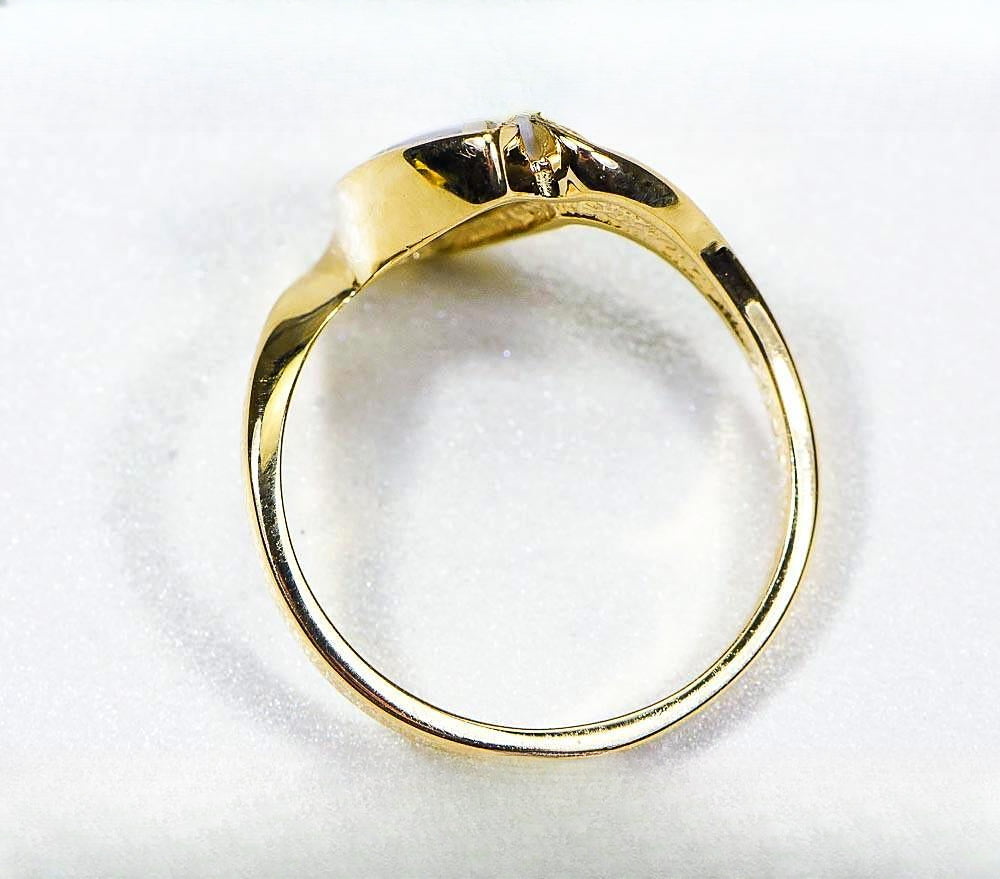 Gold Quartz Women's Ring "Orocal" RL972Q Genuine Hand Crafted Jewelry - 14K Gold Casting