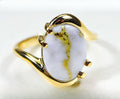 Gold Quartz Women's Ring "Orocal" RL994LQ Genuine Hand Crafted Jewelry - 14K Gold Casting