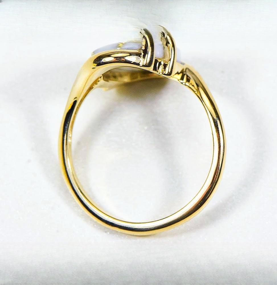 Gold Quartz Women's Ring "Orocal" RL994LQ Genuine Hand Crafted Jewelry - 14K Gold Casting