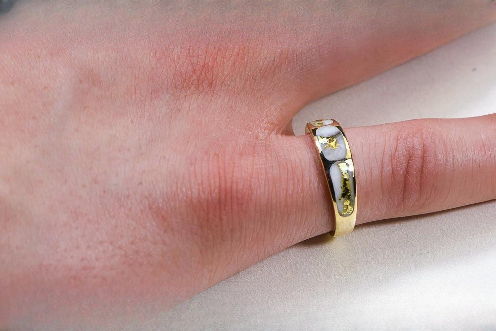 Gold Quartz Women's Ring "Orocal" RL653Q Genuine Hand Crafted Jewelry - 14K Gold Casting