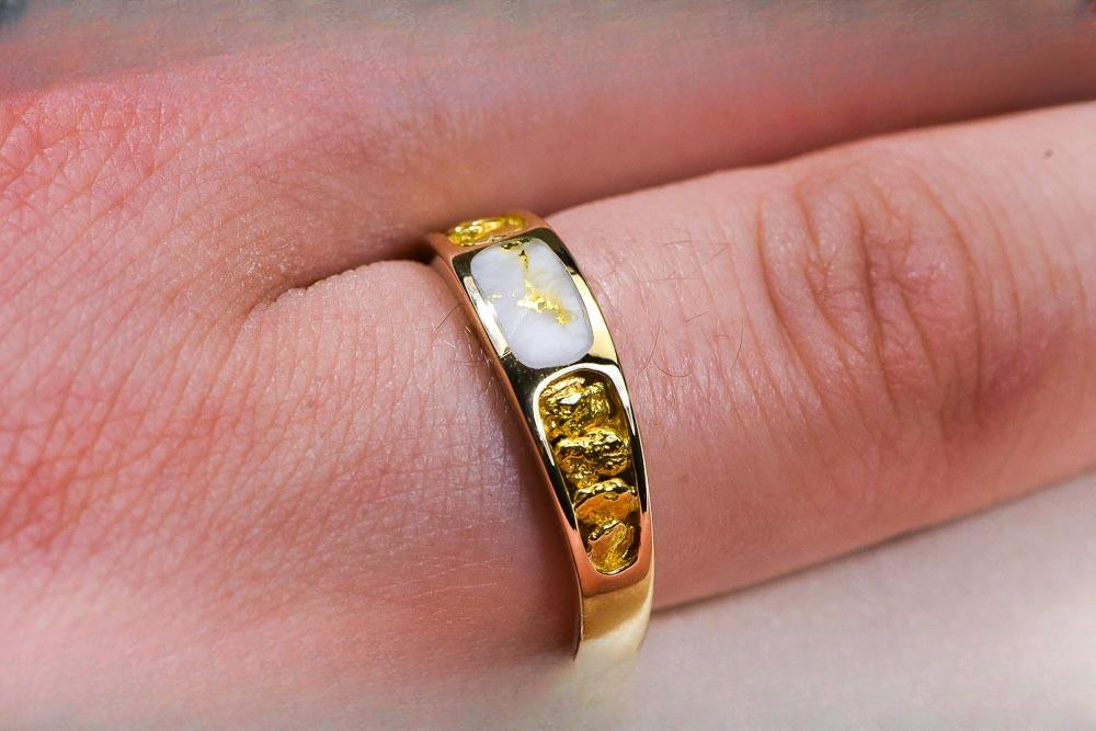 Gold Quartz Women's Ring "Orocal" RL653OLQ Genuine Hand Crafted Jewelry - 14K Gold Casting