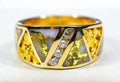 Gold Quartz Women's Ring "Orocal" RL883D20NQ Genuine Hand Crafted Jewelry - 14K Gold Casting
