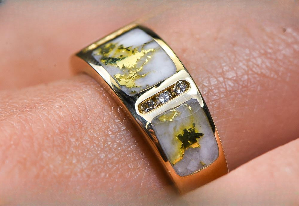 Gold Quartz Women's Ring "Orocal" RL732D12Q Genuine Hand Crafted Jewelry - 14K Gold Casting