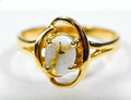Gold Quartz Women's Ring "Orocal" RL805Q Genuine Hand Crafted Jewelry - 14K Gold Casting