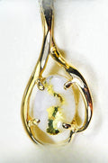 Gold Quartz Pendant "Orocal" PN867QX Genuine Hand Crafted Jewelry - 14K Gold Yellow Gold Casting