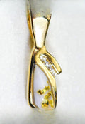 Gold Quartz Pendant "Orocal" PN1072DQ Genuine Hand Crafted Jewelry - 14K Gold Yellow Gold Casting