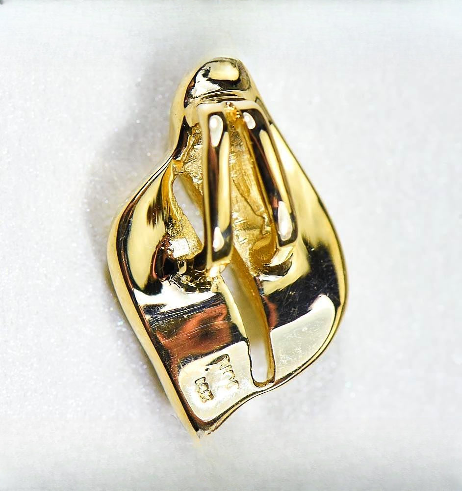 Gold Quartz Pendant "Orocal" PN645QX Genuine Hand Crafted Jewelry - 14K Gold Yellow Gold Casting