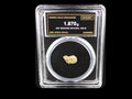 Canada natural gold nugget in sealed slab, 1.870g, SGE-2026-00161
