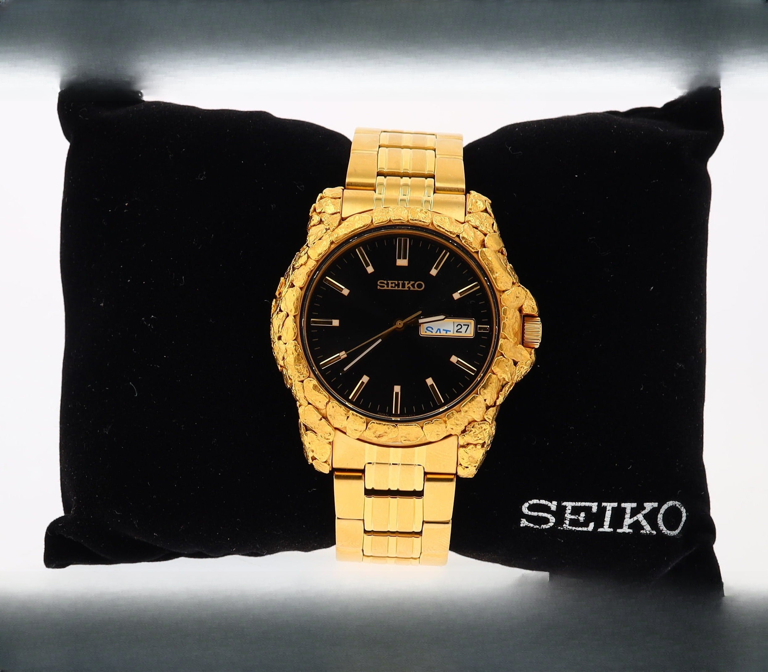 Seiko Gold Nugget Overlay Watch by Orocal