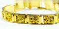 Gold Nugget Inlay Bracelet "Orocal" B10MM11L Genuine Hand Crafted Jewelry - 14K Casting