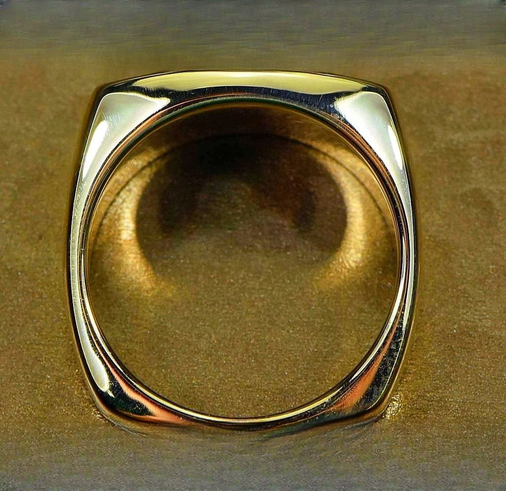 Gold Nugget Men's Ring "Orocal" RM1109N Genuine Hand Crafted Jewelry - 14K Casting