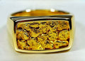 Gold Nugget Men's Ring "Orocal" RM1109N Genuine Hand Crafted Jewelry - 14K Casting