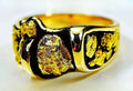 Gold Nugget Men's Ring "Orocal" RM490 Genuine Hand Crafted Jewelry - 14K Casting